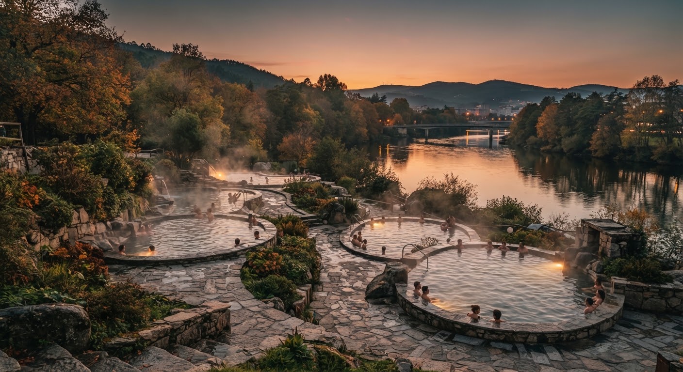 Termas al aire libre junto al río (imagen ilustrativa provisional)